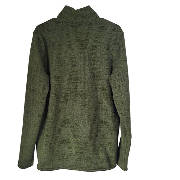 Under Armour UA Men's Medium Specialist Henley 2.0 Green Black Pullover Warm - Picture 2 of 10